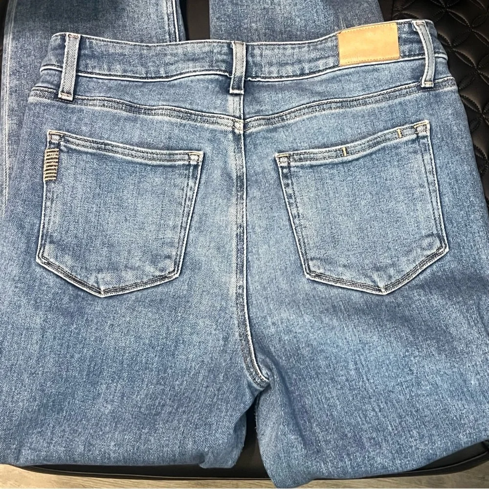 Paige Cindy Mel Destroyed hem Jeans Straight Size 30 - Picture 13 of 14